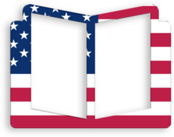 American Flag Education Icon 4th of July USA Independence Day Veterans Day png