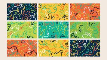 Colorful abstract pattern collage image vector