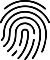 Fingerprint identification security access biometric technology vector
