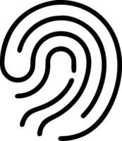 Fingerprint identification security access biometric scan icon vector
