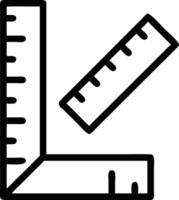 Ruler and square drawing tool for measuring design work vector