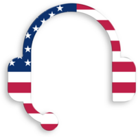 americano bandera auriculares icono 4to de julio Estados Unidos independencia día veteranos día png