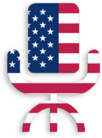 americano bandera micrófono icono 4to de julio Estados Unidos independencia día veteranos día png