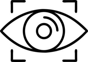 Eye vision scan security iris recognition technology concept vector
