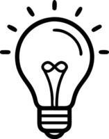 Outline light bulb idea innovation creativity solution art vector