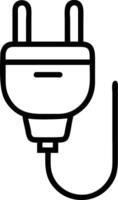 Electrical plug icon power energy connector appliance line vector
