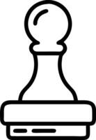 Illustration of a rubber stamp tool for document verification approval vector