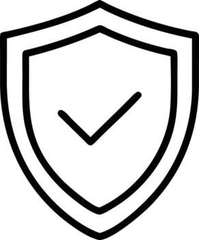 seguridad proteger marca de verificación icono para proteccion y verificación vector