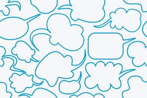 seamless pattern speech bubble on white background vector