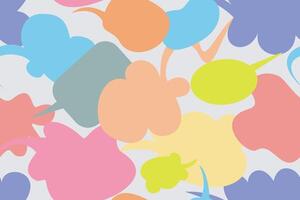 colorful bubble speech seamless pattern for background social media,printing and texture vector