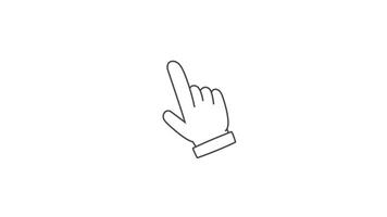 swip up down right left instruction animation icon on smartphone device screen video