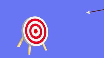 arrow target, goal animation , target illustration animated arrow video