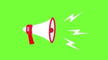 megaphone announcement icon animation loud speaker sound speech communication video