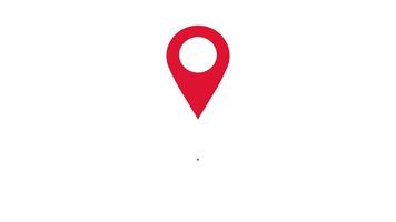 map pin point icon animation location red destination mark video