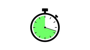 stopwatch timer clock animation icon color change cartoon flat video