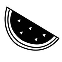 Watermelon Slice Silhouette vector