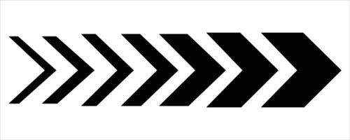 Chevron Arrow Icons .Black Right-Pointing Symbols for Direction, Navigation, and Forward Movement vector