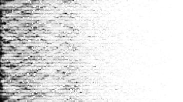 Halftone grunge bitmap texture. Comic style pixel grain background. Pop art faded textured frame. Speckle gradient effect. Dotted particles print wallpaper. Pixelated backdrop. vector