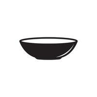 Simple Shallow Ceramic Bowl stock image. vector