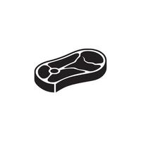 Beef Steak icon stock image. vector