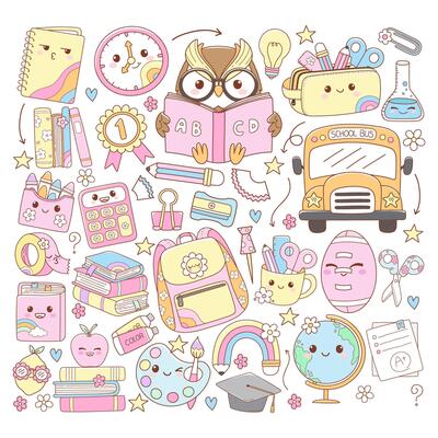 Back to School, Teacher Elements Doodle