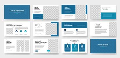 Professional Business Presentation Template Modern Slides for Corporate Use vector