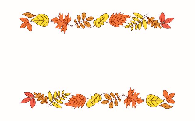 Autumn set. Leaves, doodles, drawings, sketch. Banner, frame leaf fall. Natural botanical illustration, nature border. White isolated background.