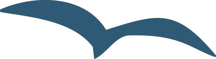 Silhouette of flying bird in the sky. Minimal illustration vector