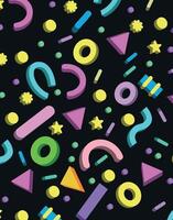 Colorful Memphis Geometric Party Pattern Background vector