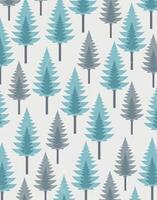 Winter Forest Minimal Tree Design vector