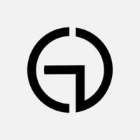 GD Circle Initial Modern Unique Logo Design vector