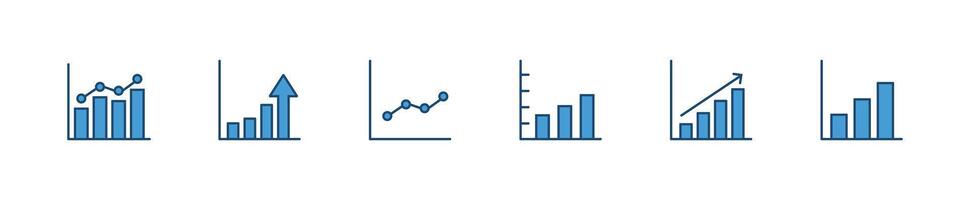 Growth icon set. Containing performance, gain, improvement, grow, chart, increase, development icons. Solid icon collection. vector