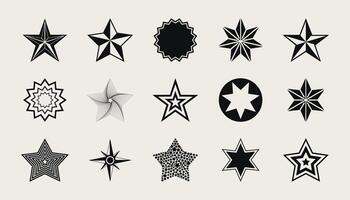 Stars collection. Star icons. Black set of Stars, isolated on background. Star icon. Stars in modern simple flat style. . vector