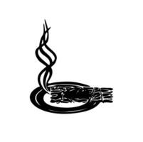 Sage silhouette symbol for aroma illustration vector