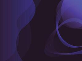 Abstract blue and purple liquid and line wavy shapes futuristic banner. Glowing retro waves background vector