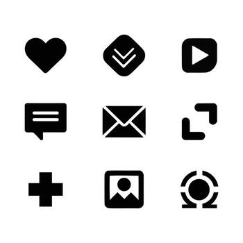 sitio web icono usuario interfaz universal sólido icono colocar. íconos son adecuado móvil aplicación, ui, ux diseño vector