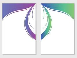 Set of light colorful wave shape vertical backgrounds for poster, banner or flyer vector