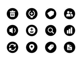Solid Icon Set for Business Building User Interface Universal Solid Icon Set vector