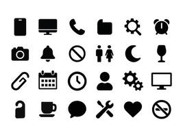 User Interface Universal Solid Icon Set. Icons are Suitable for Web Page, Mobile App, UI, UX and GUI design vector
