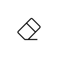 Monoline Angled Eraser Tool Symbol vector