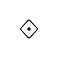 Keyframe Plus Inside Monoline Icon vector