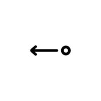 Left Arrow With Origin Point Icon vector
