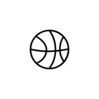 Minimalist Basketball With Seams Outline vector