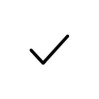 Minimalist V-Shaped Checkmark Symbol vector