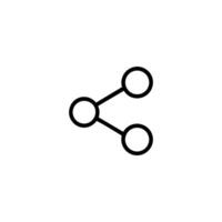 Share Symbol With Connected Dots Monoline vector