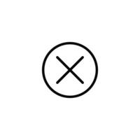 X Mark Close Symbol In Circle Monoline vector