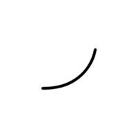 Ease In Animation Curve Monoline Icon vector