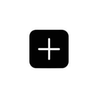 Solid Plus Sign In Rounded Square vector