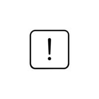 Warning Exclamation Mark Rounded Square Monoline vector