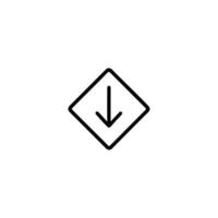 Low Priority Down Arrow Monoline Icon vector